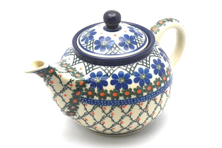 Polish Pottery Teapot - 3/4 Qt. - Primrose 3 Polish Pottery Teapot - 3/4 Qt. - Primrose