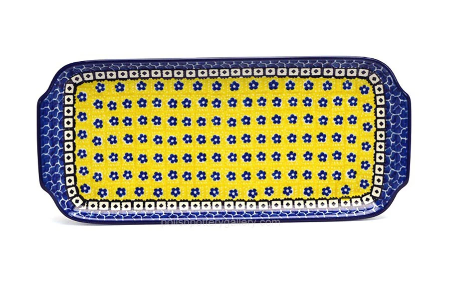 Polish Pottery Tray - Appetizer - 12" - Sunburst