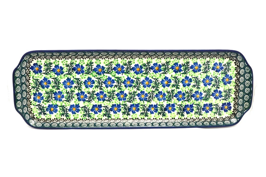 Polish Pottery Tray - Appetizer - 16" - Sweet Violet 3 Polish Pottery Tray - Appetizer - 16" - Sweet Violet