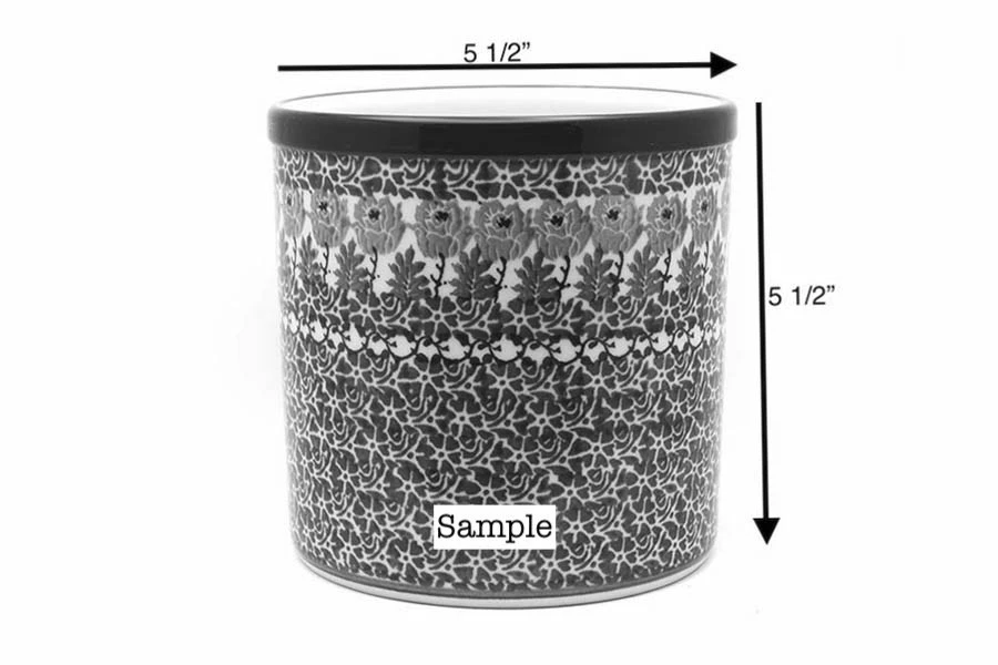 Polish Pottery Utensil Holder - Blue Bells - Image 2