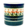Polish Pottery Utensil Holder - Peach Spring Daisy -Tableware Promotional Store ceramika artystyczna polish pottery utensil holder peach spring daisy 003 560a p1908