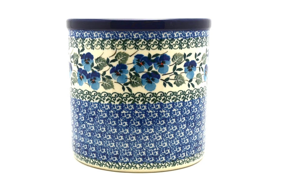 Polish Pottery Utensil Holder - Winter Viola