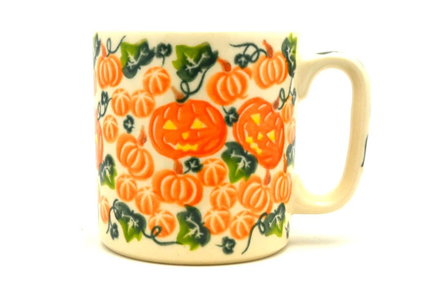 Polish Pottery Straight-Sided Mug - Vena Pumpkins