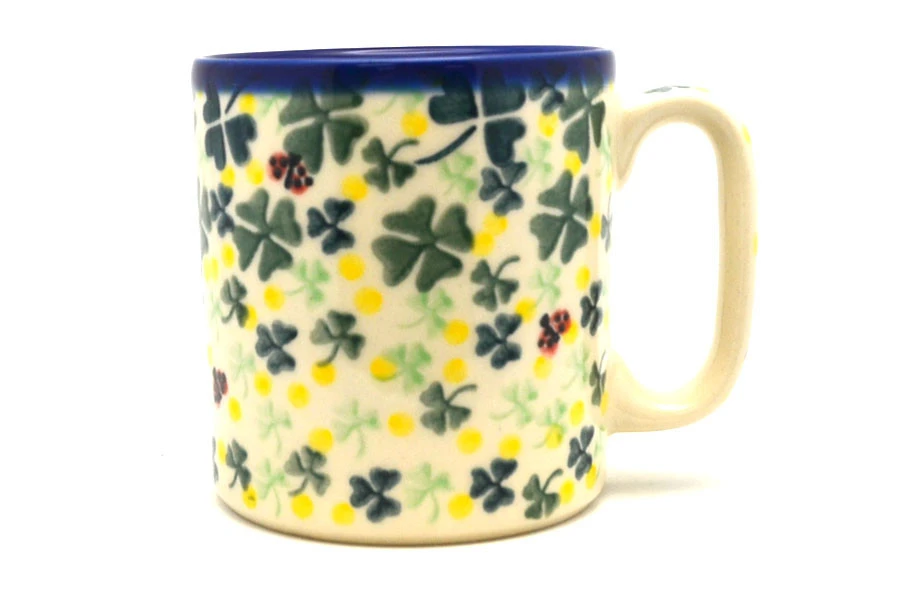 Polish Pottery Straight-Sided Mug - Vena Shamrock