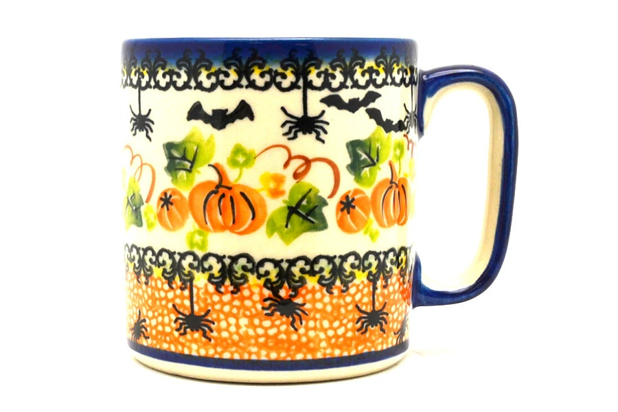 Polish Pottery Straight-Sided Mug - Vena Spiders & Bats
